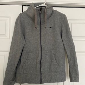 Puma zip up cowl neck hoodie